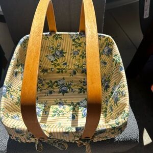 1999 Longaberger Double handled Floral Patterned Basket